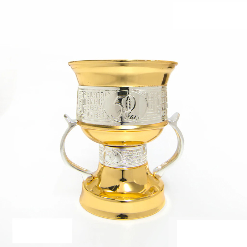 Al Haramain Gold Burner with Silver Ribbon-GIB019-LGS Large